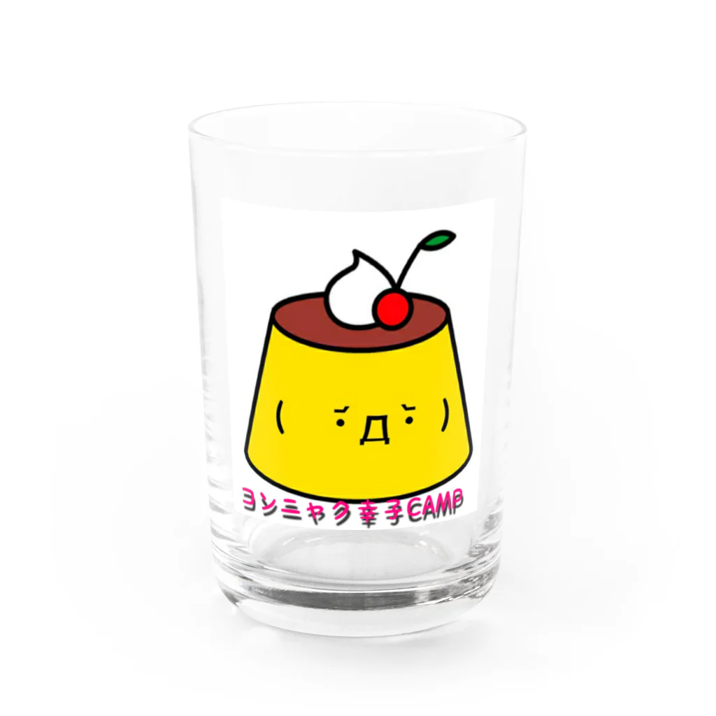 コンニャク幸子オリジナルグッズのコンニャク幸子プリン柄 Water Glass :front