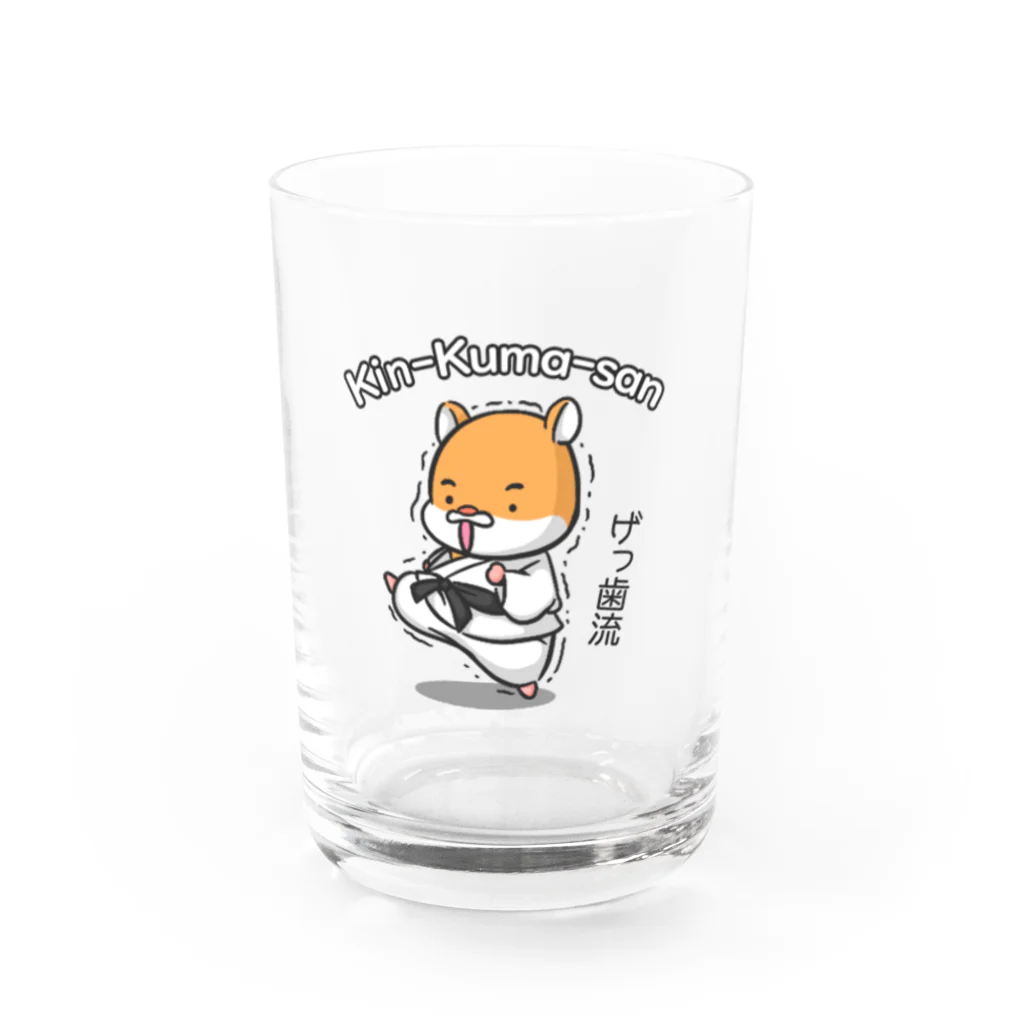 Kickn_lucky_personのKIN-KUMA-SAN Water Glass :front