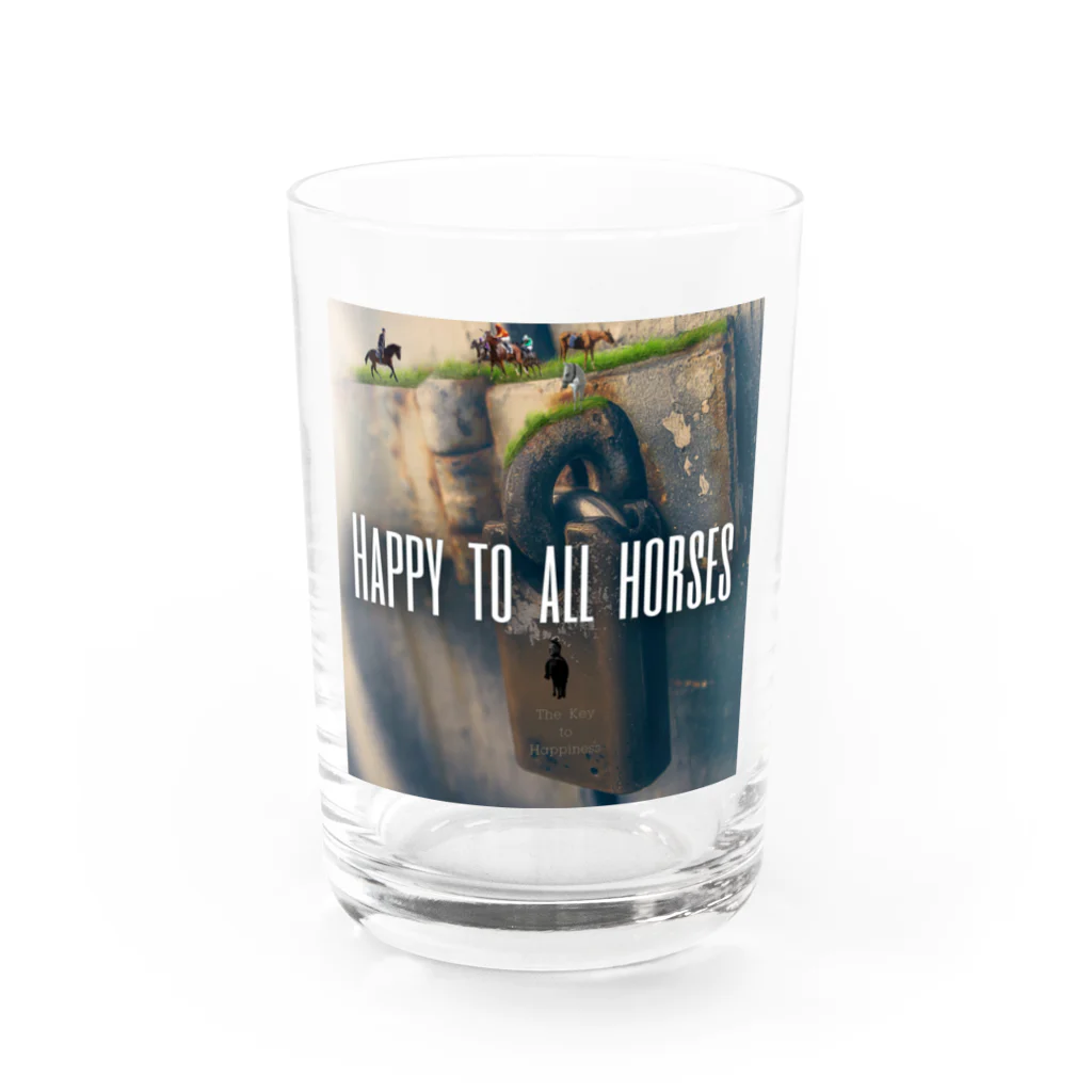 OWAYON ∞ （オワヨン　インフィニティ）の【引退馬支援企画】HAPPY TO ALL HORSES Water Glass :front