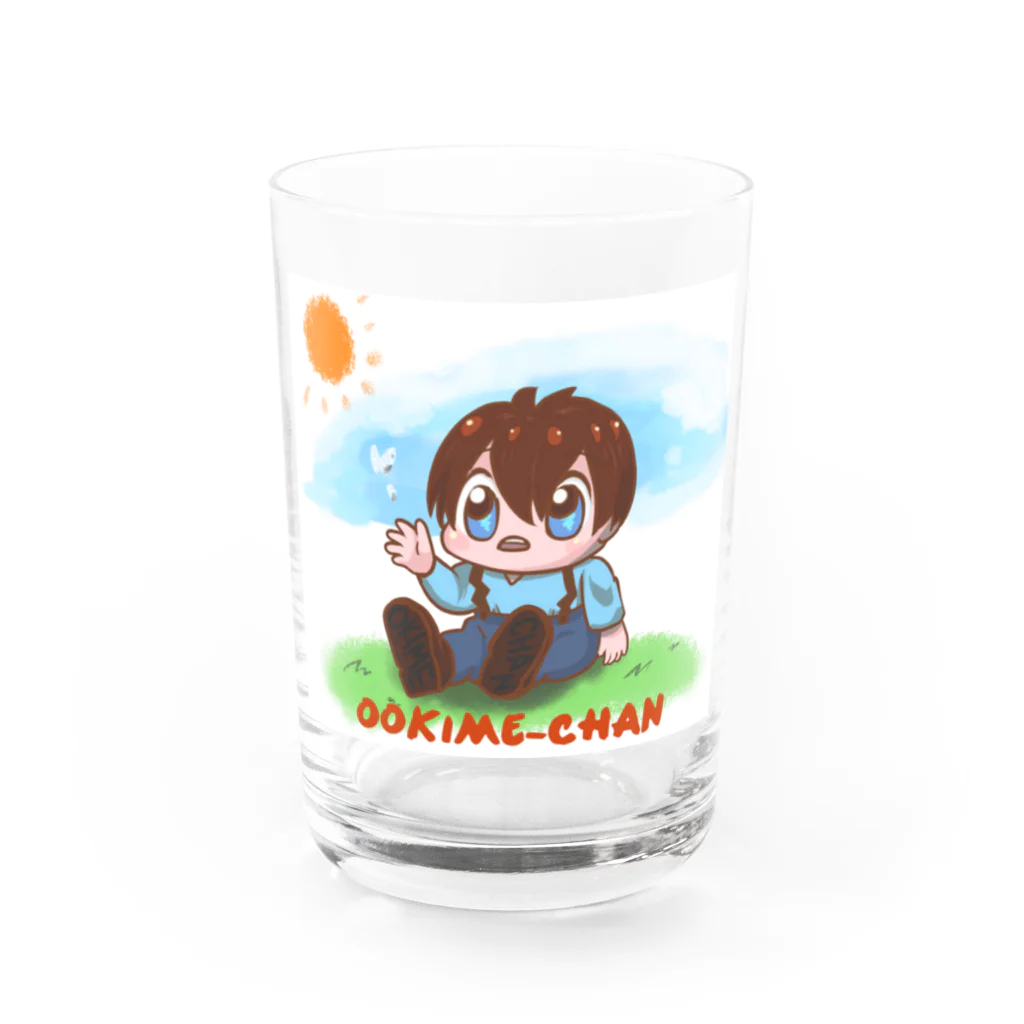 小さ目ちゃんの大き目ちゃん屋さんの大き目ちゃんの日向ぼっこ Water Glass :front