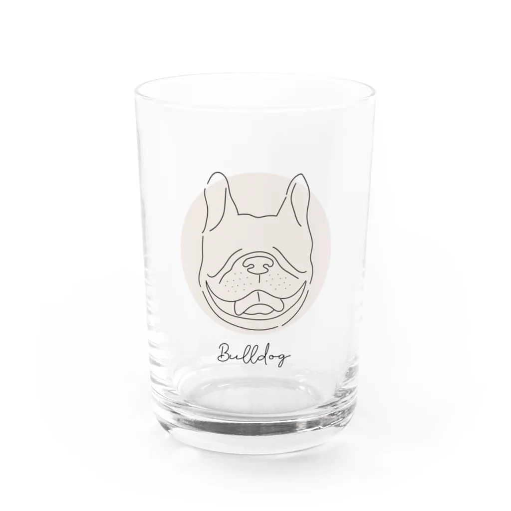 & dog.のフレンチブルドッグ Water Glass :front