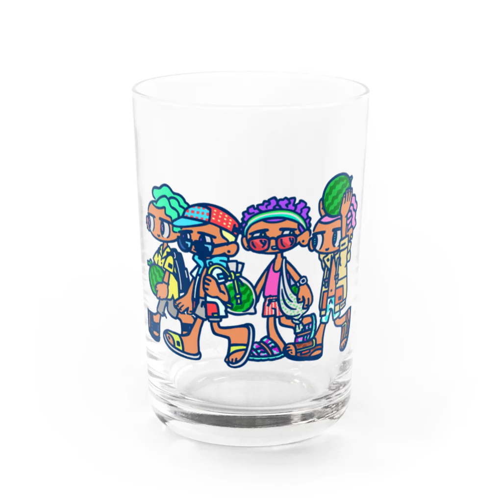 ニウハイスーカのすいか四人衆 Water Glass :front