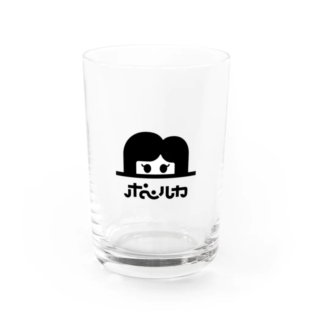 ポペルカSHOPのグラス（ブラック） Water Glass :front