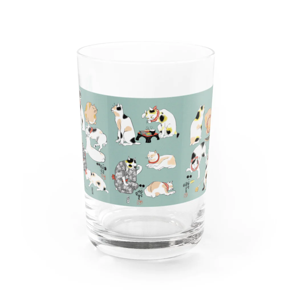 AO's SHOPの浮世絵　国芳ねこ Water Glass :front