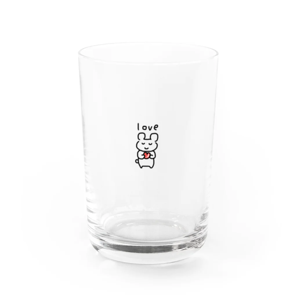 くまさんしょっぷの透過Ver.くまさん Water Glass :front