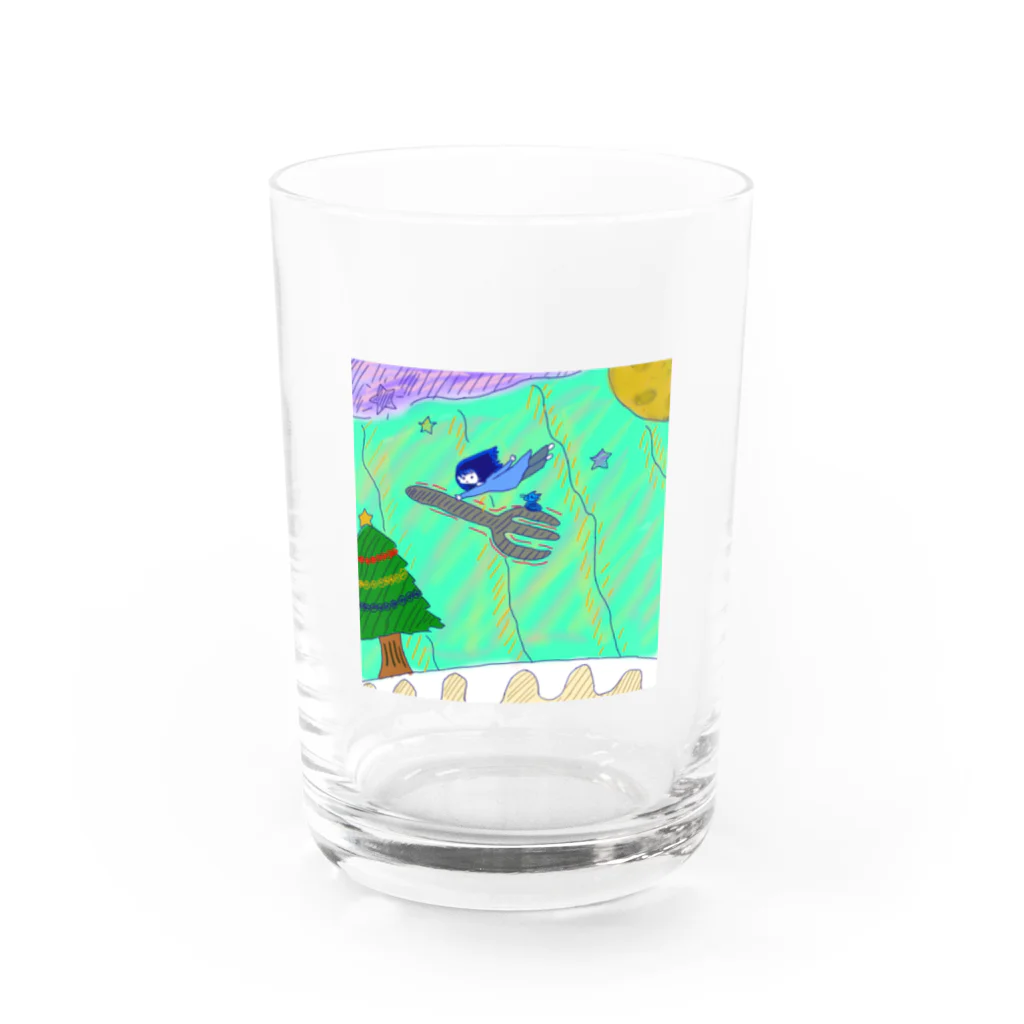 わかかのクリスマスの夢の少女 Water Glass :front