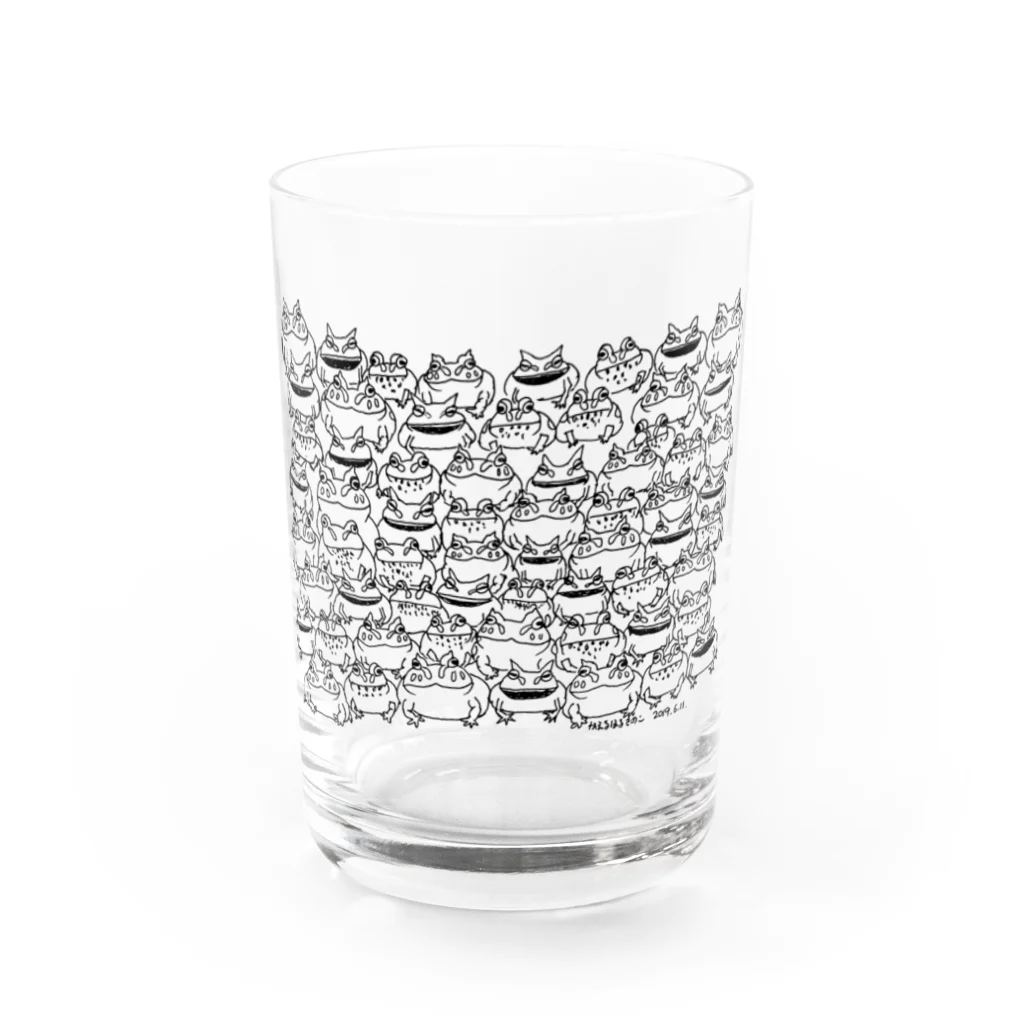 かえるはるきのこ（RURUKO)のもっとカエル！ Water Glass :front