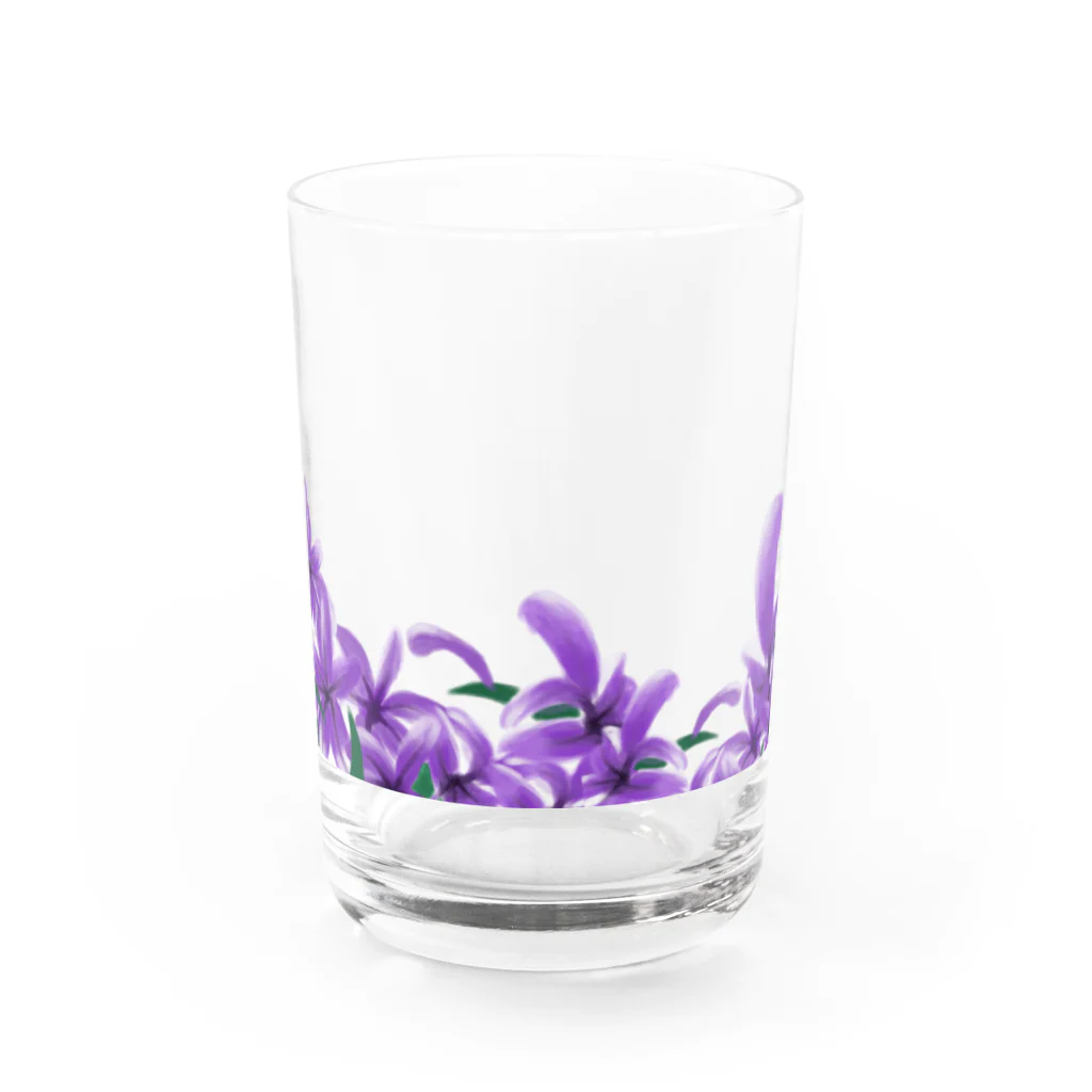 020worldの華々しい花々 Water Glass :front