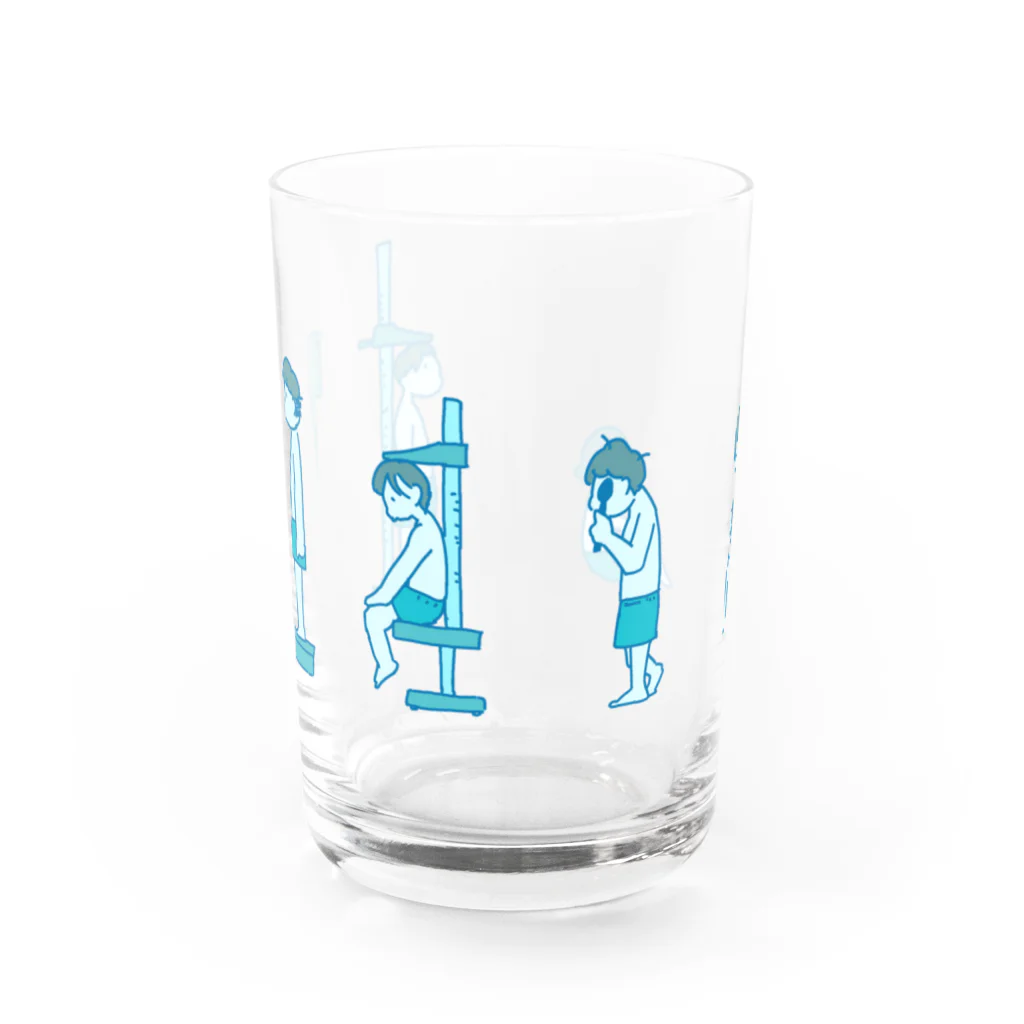 ナターシャのイラストグッズの身体測定くん Water Glass :front