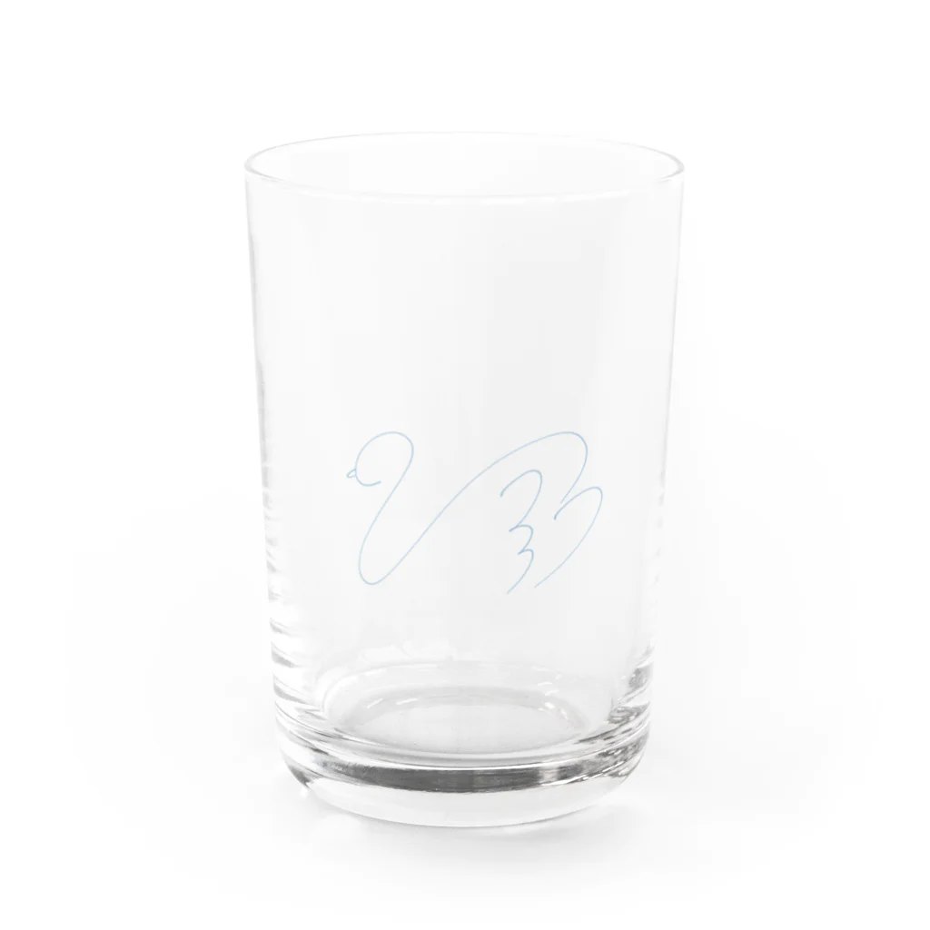 amaiji studioのswan Water Glass :front