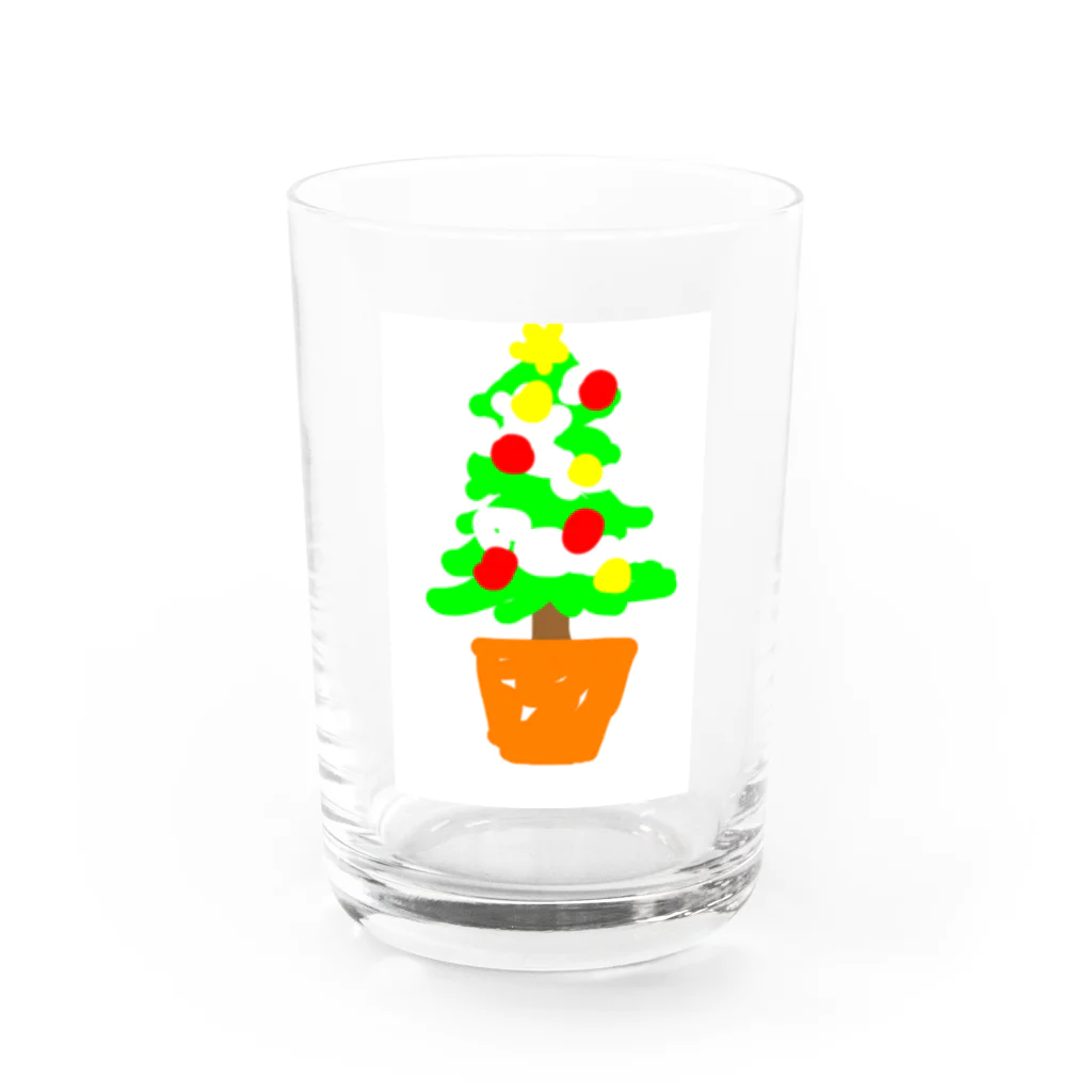 はっかあめのクリスマスツリー Water Glass :front