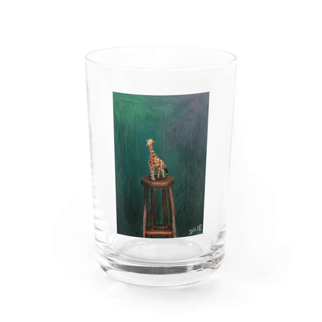 SHIE 詩絵のたかいとこのぼろ Water Glass :front