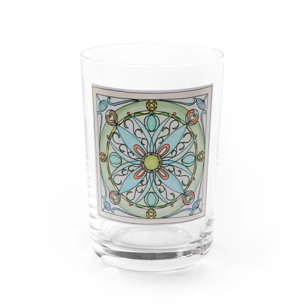 🌸幸花堂🌸の🌈虹色アロワナ🐟 Water Glass :front