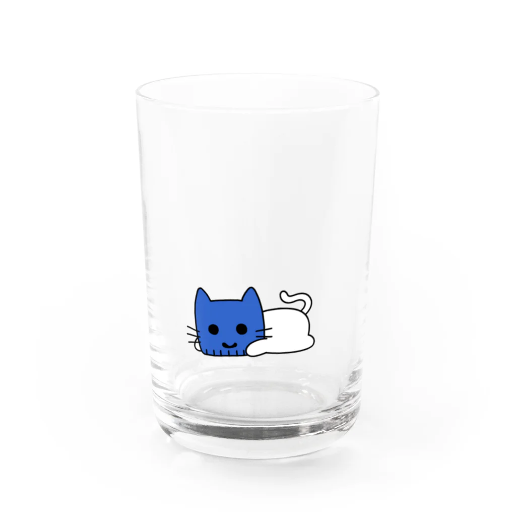 マスクにゃんニュースのふせマスクにゃん Water Glass :front