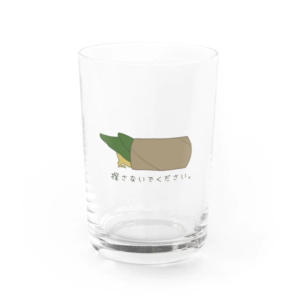 しょんぼりざうるすの探さないでほしいんこ Water Glass :front