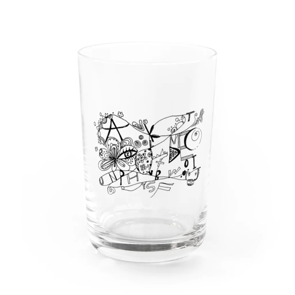 himachitabeepaのhappy AtoZ アルファベット Water Glass :front