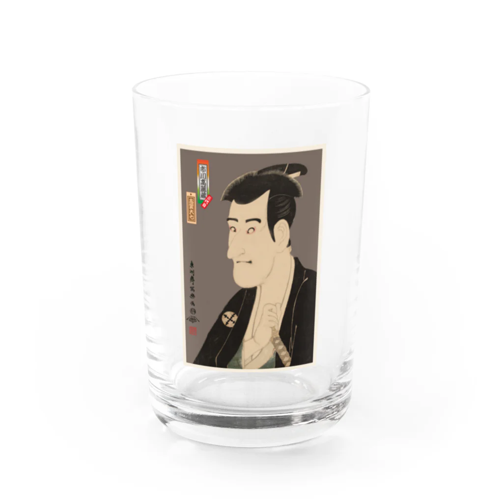 Rigelの三代目市川高麗蔵の志賀大七 Water Glass :front