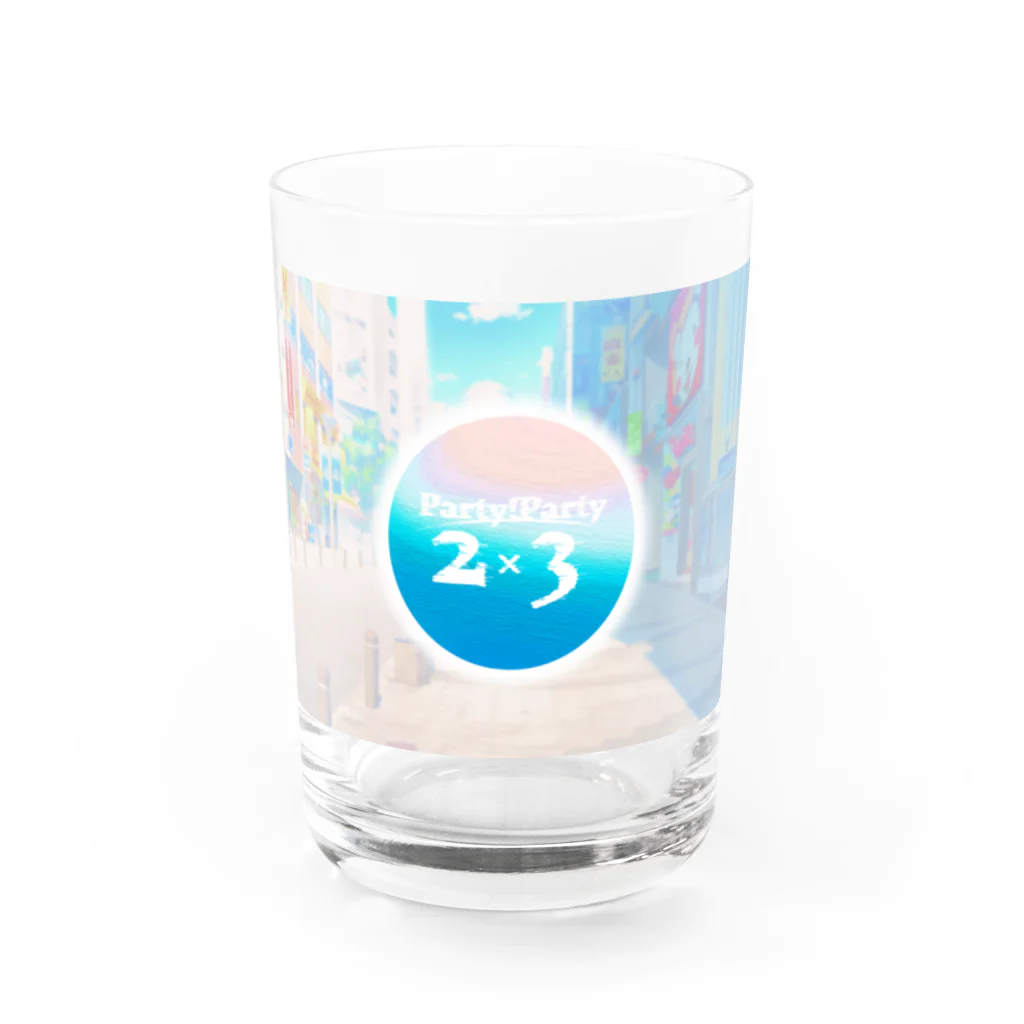 Party!Party!2×3【公式】の背景付き公式ロゴグラス Water Glass :front