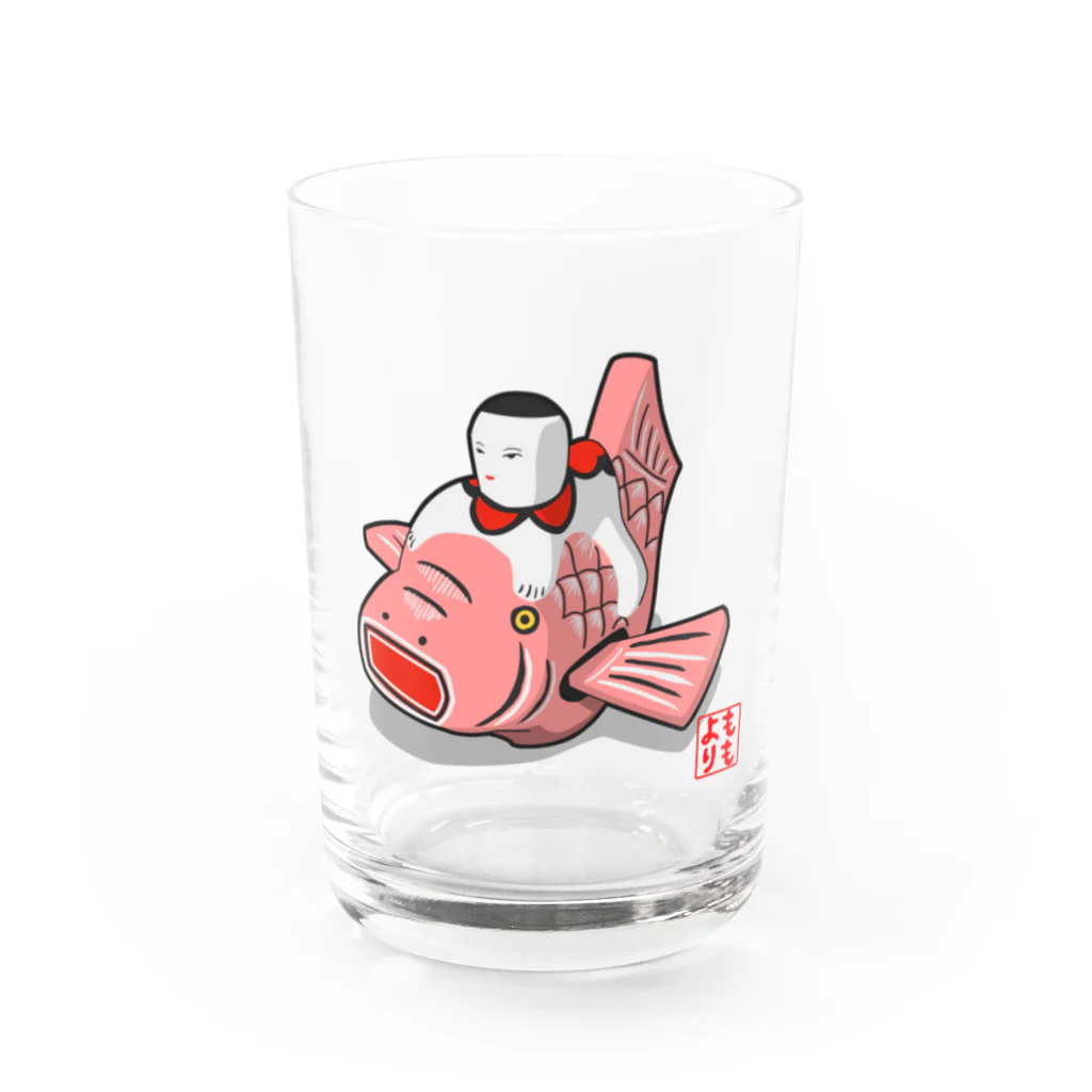 ももよりの鯉乗り童子 Water Glass :front