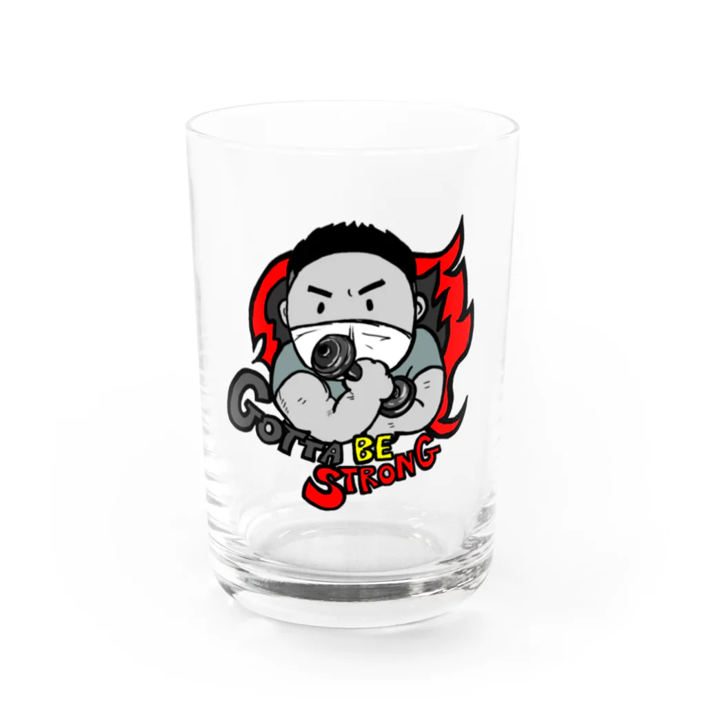 TOMMY★☆ZAWA　ILLUSTRATIONのGotta be strong Water Glass :front