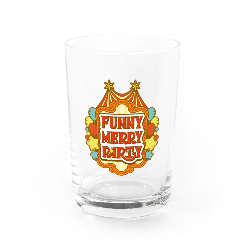 165の店のLOGO B　【FUNNY MERRY PARTY】 Water Glass :front