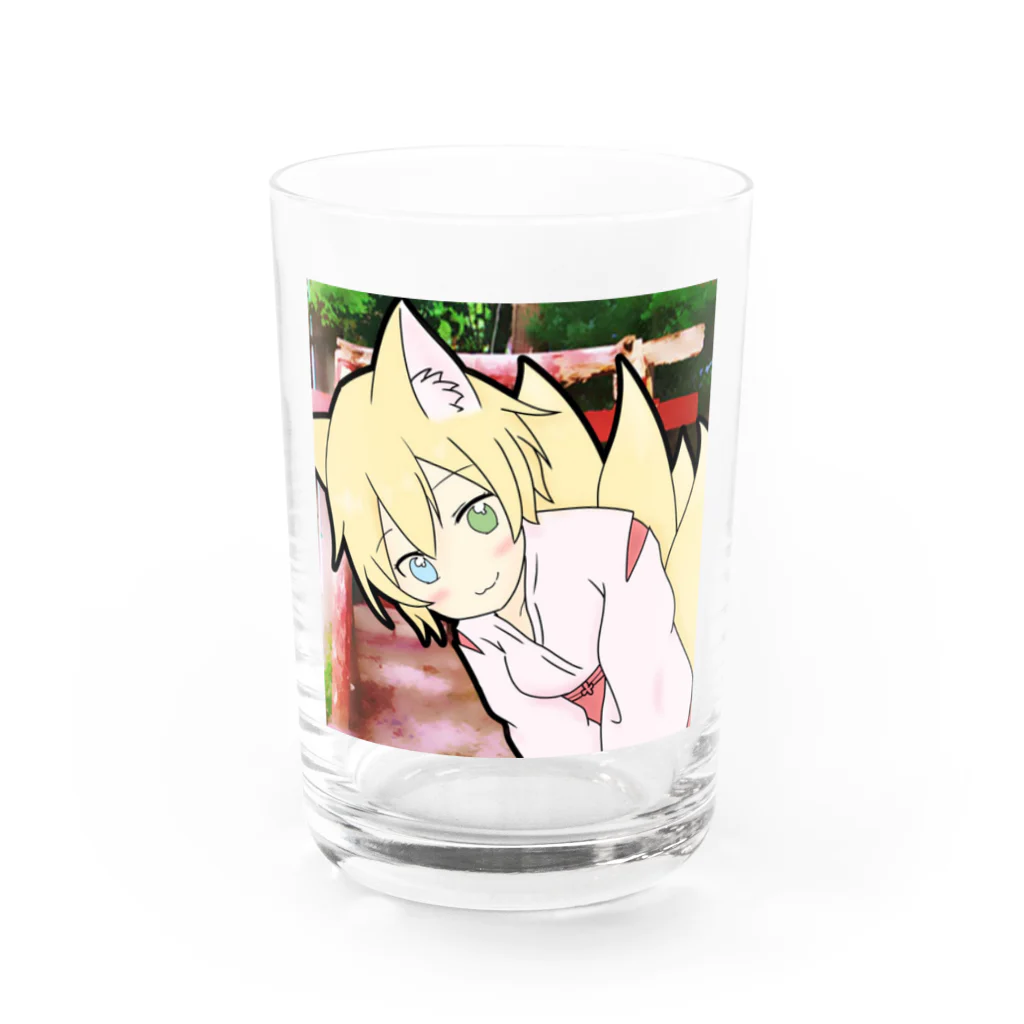 神狐の社の鳥居からお出迎えシリーズ Water Glass :front