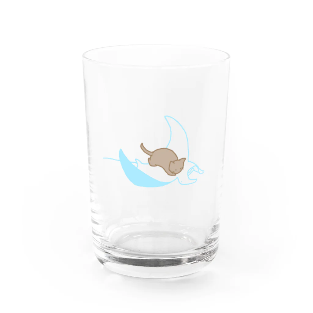 ばぶのねことまんた Water Glass :front