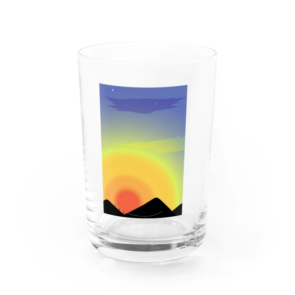 ALLCOLORーALLSHAPEのYuuyake Water Glass :front