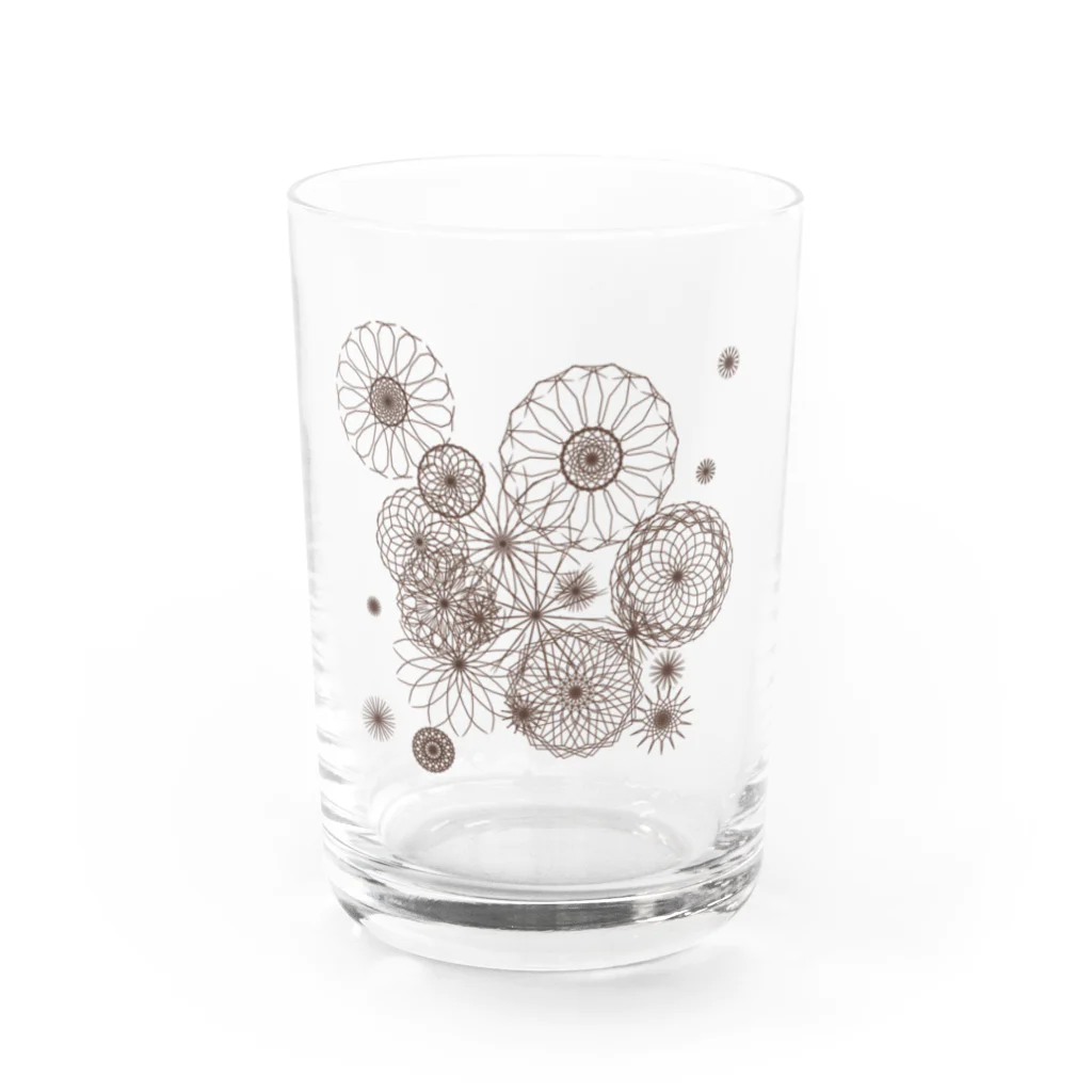 illustrator_E14の花の模様 グラス前面