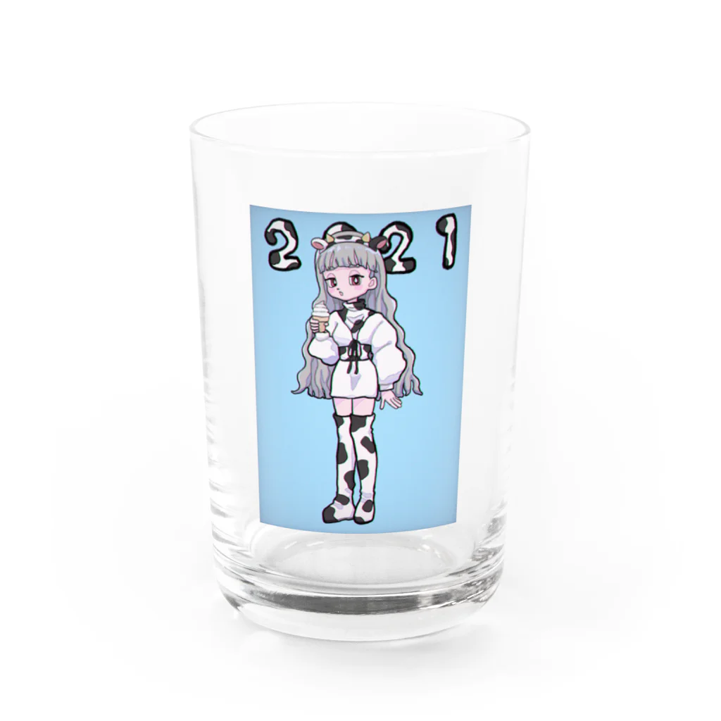 pi_tyoのモー子 Water Glass :front