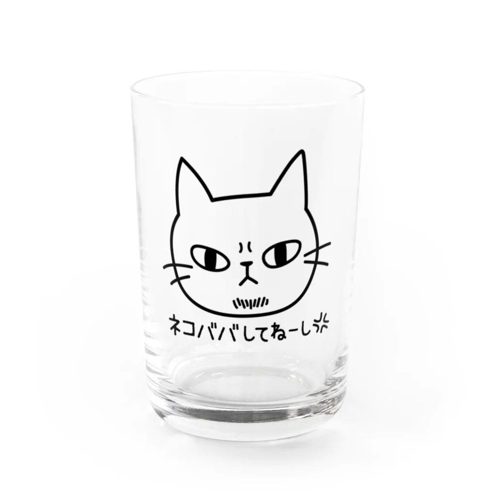 ヒゲのおっさんのネコババしてねーし Water Glass :front