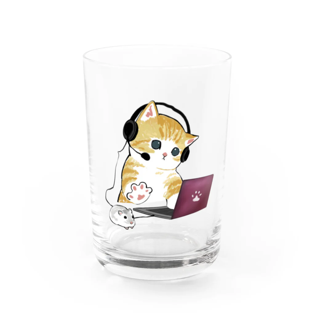 mofusandの在宅勤務のプロ、その名は猫。 Water Glass :front