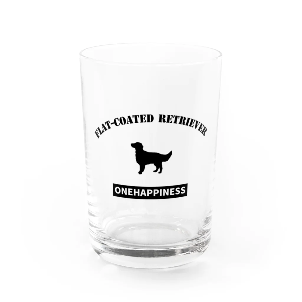 onehappinessのフラットコーテッドレトリバー  ONEHAPPINESS Water Glass :front