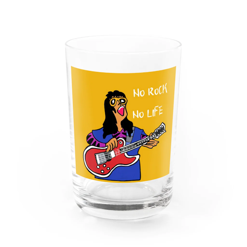 YellowSeed　by　MackPicasso　　の【ロック最高】NO ROCK NO LIFE Water Glass :front
