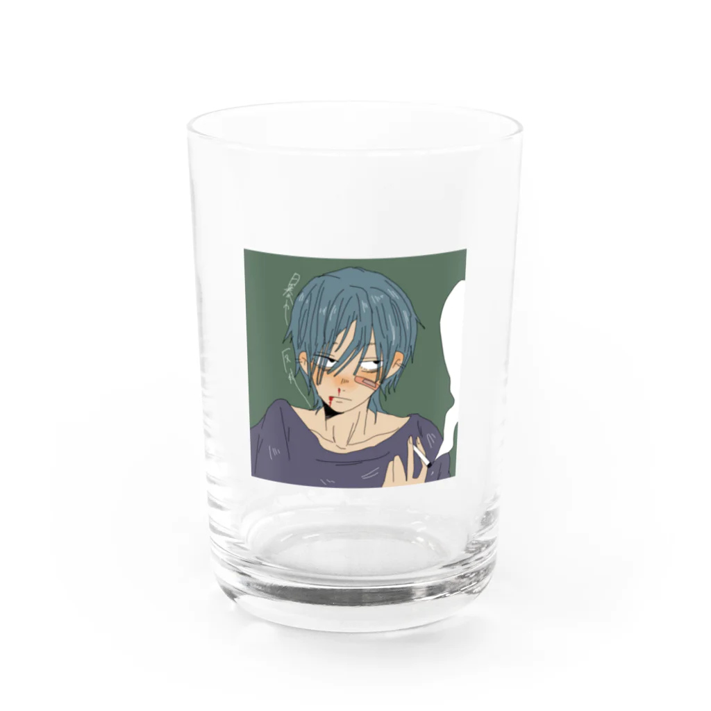 ___のヤンキーくん Water Glass :front