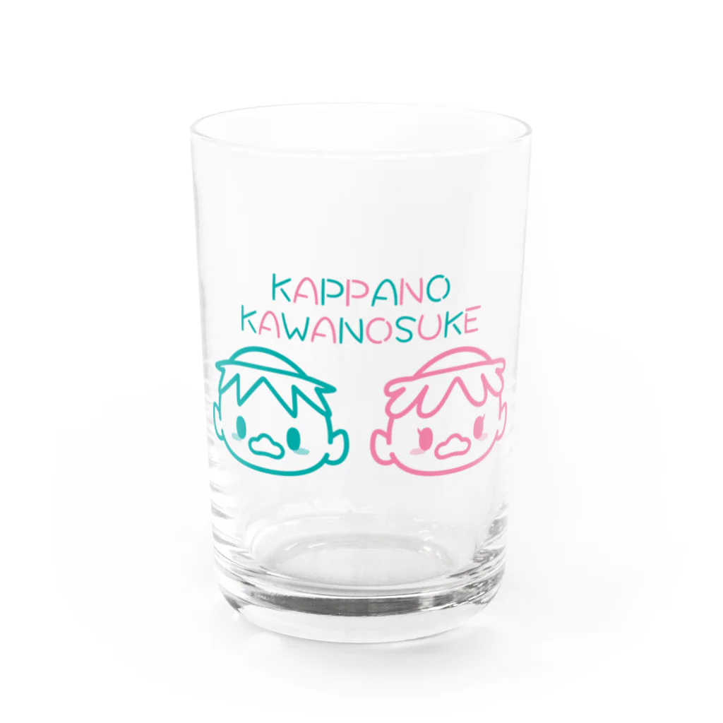 kima-maniのかっぱのかわのすけ-フェイス2- Water Glass :front