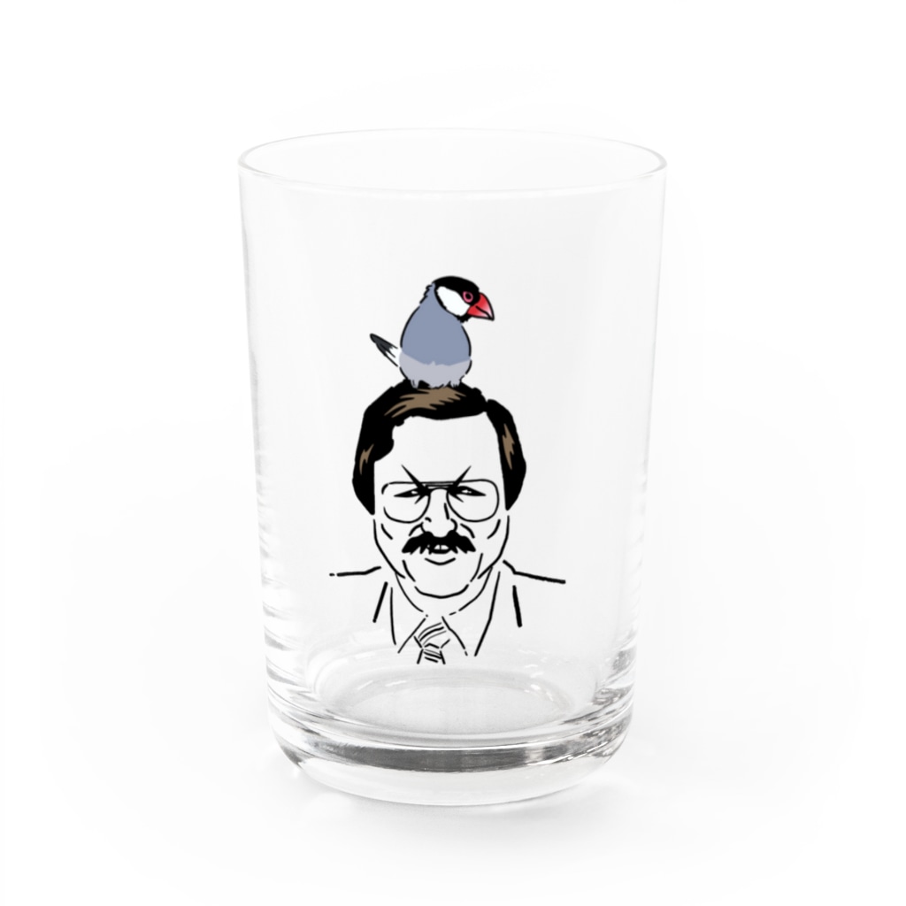 EASEの文鳥&部長 Water Glass :front