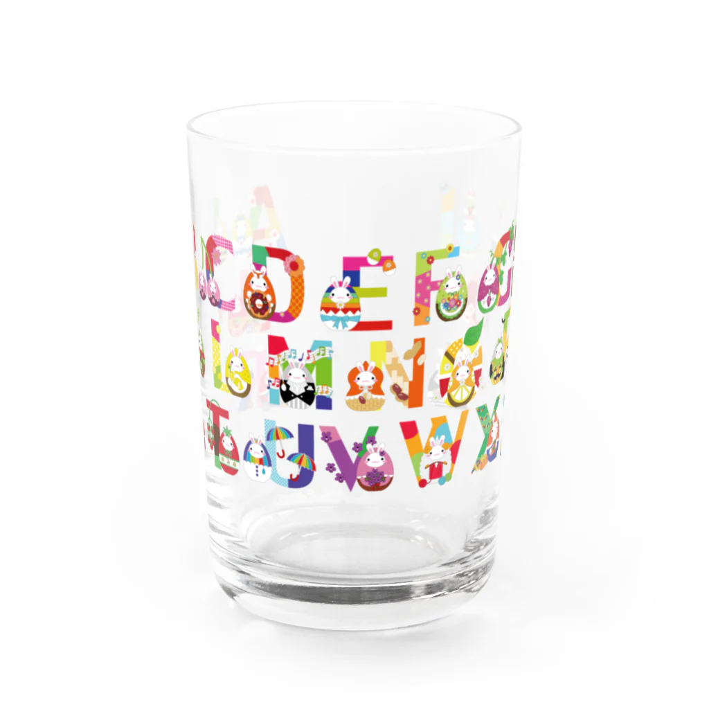 *NAGI*（ナギ）のアルファベットウサギノタマゴ Water Glass :front