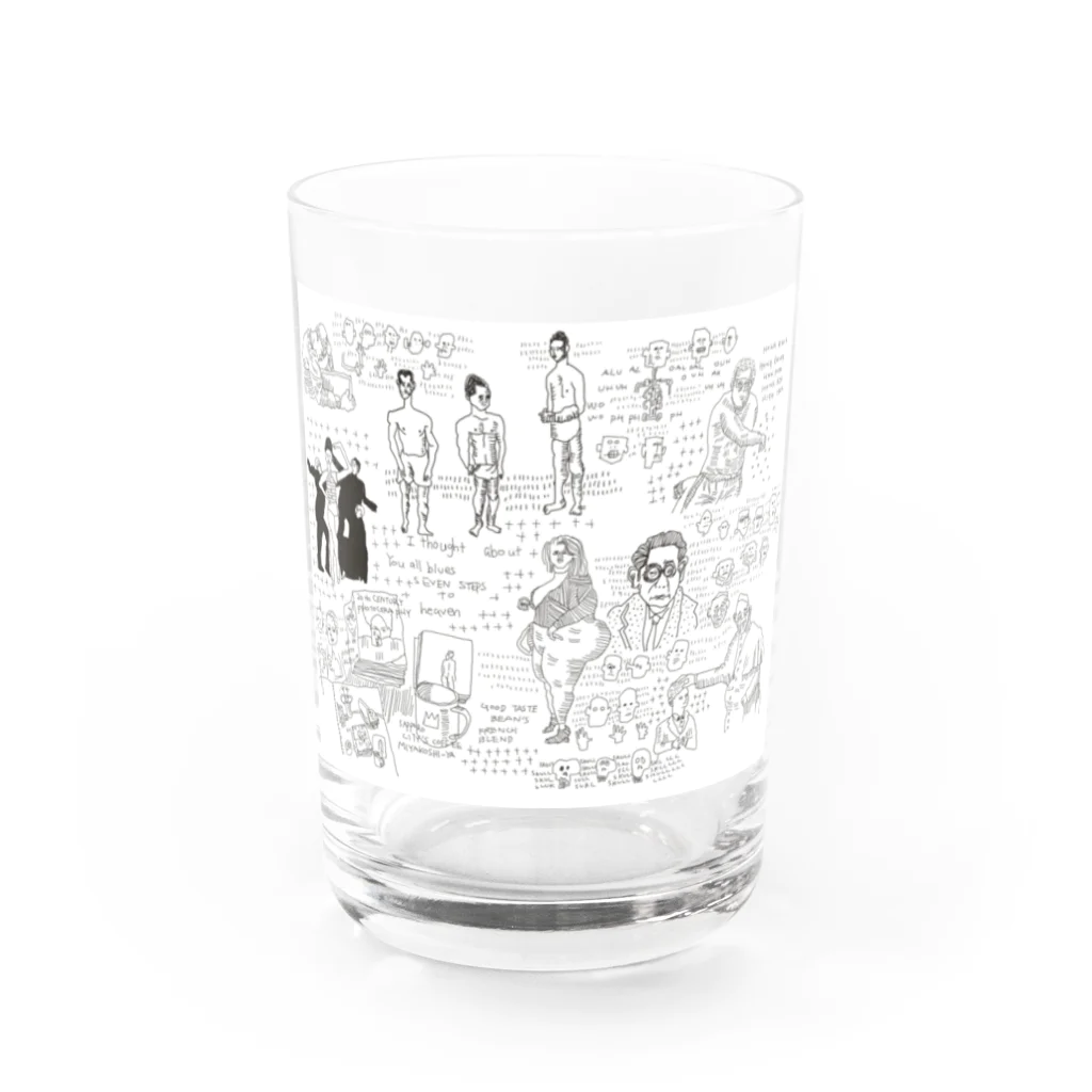 カリガリ亭のスケッチのコラージュ３ Water Glass :front