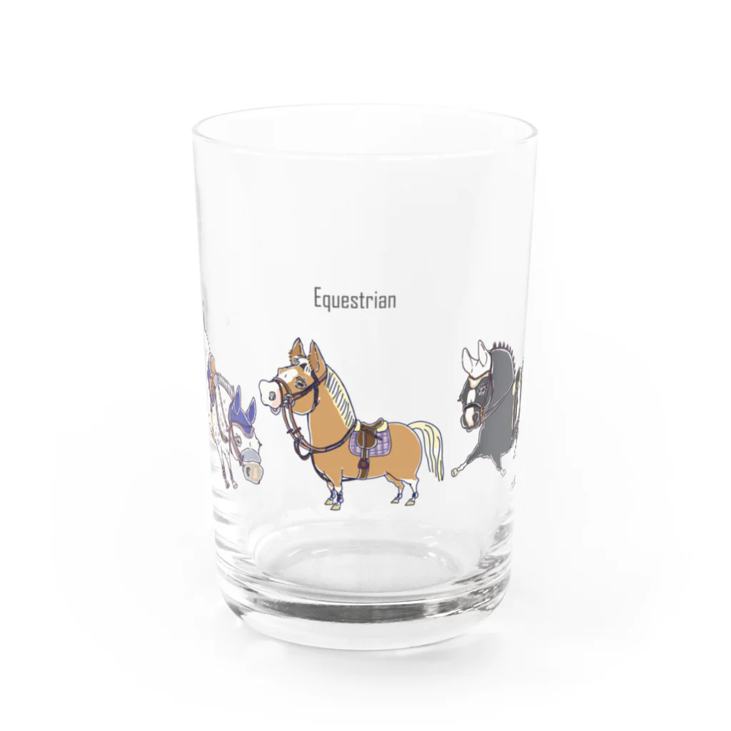 SHIROFUNE_mooooのequestrian Water Glass :front