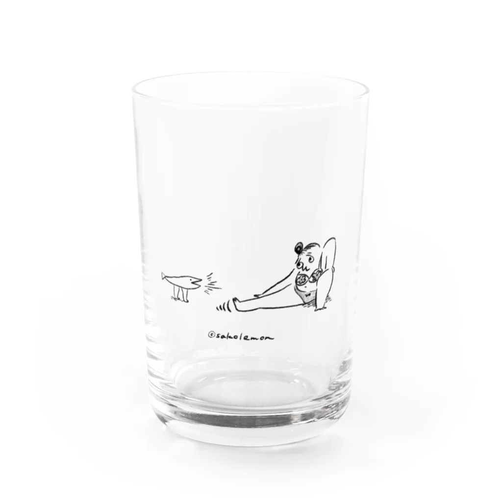  むきむき   地球生活のこれから海に入るよ Water Glass :front