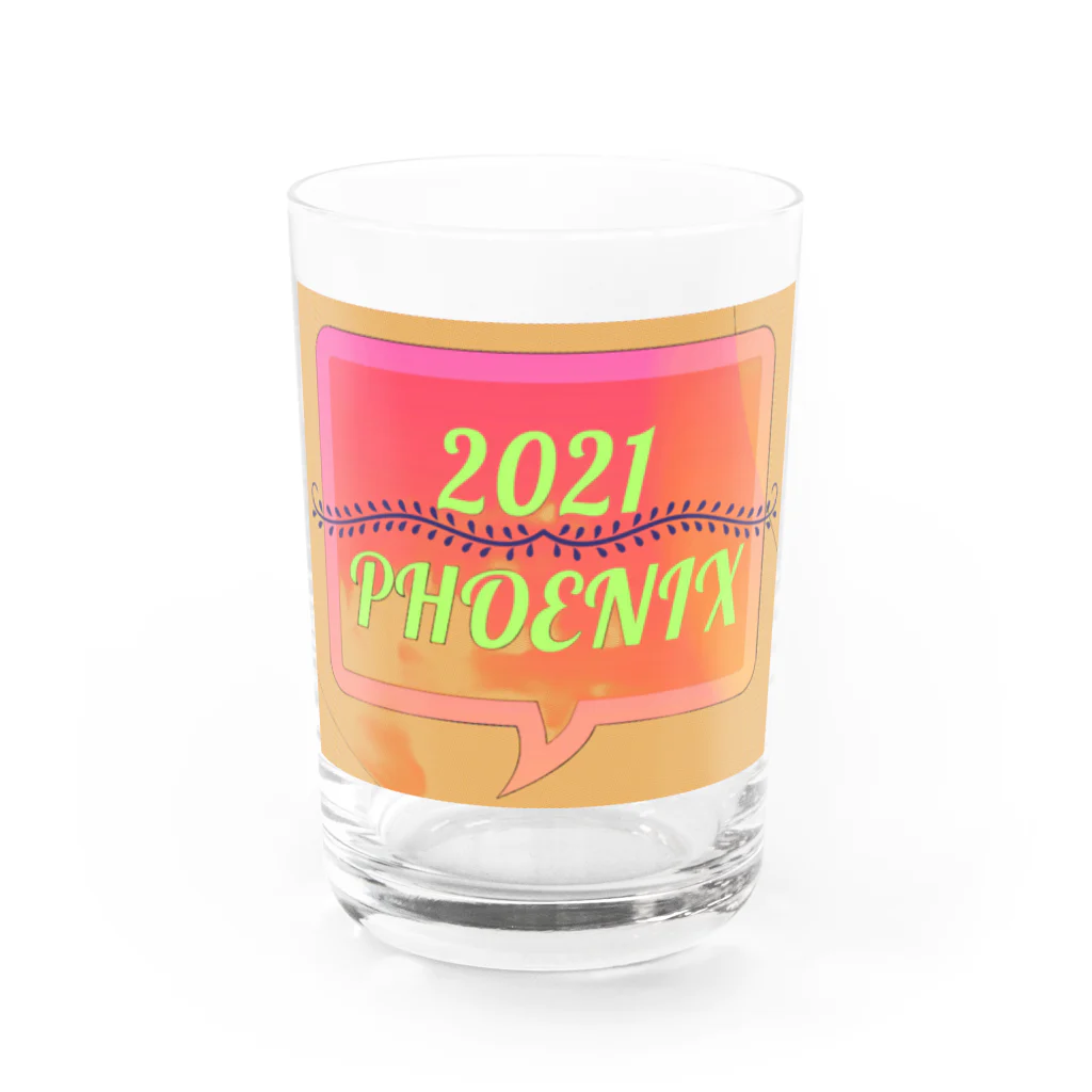 優しい月の2021PHOENIX Water Glass :front