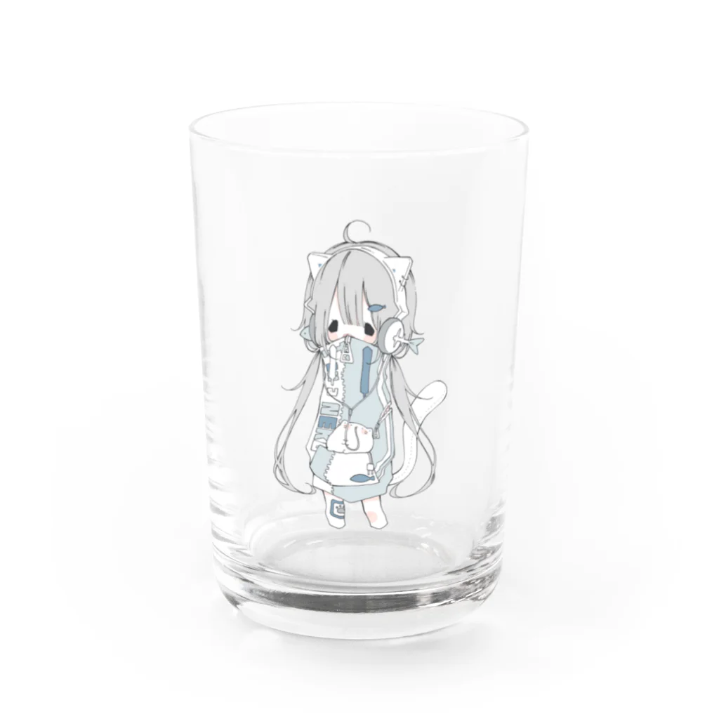 てふてふの館のメカニックねこ Water Glass :front