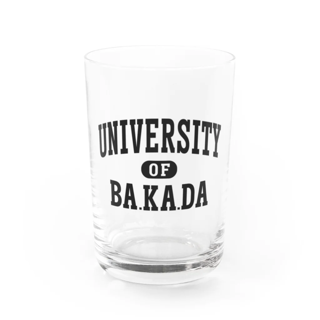 グラフィンのバカダ大学 BAKADA UNIVERSITY Water Glass :front