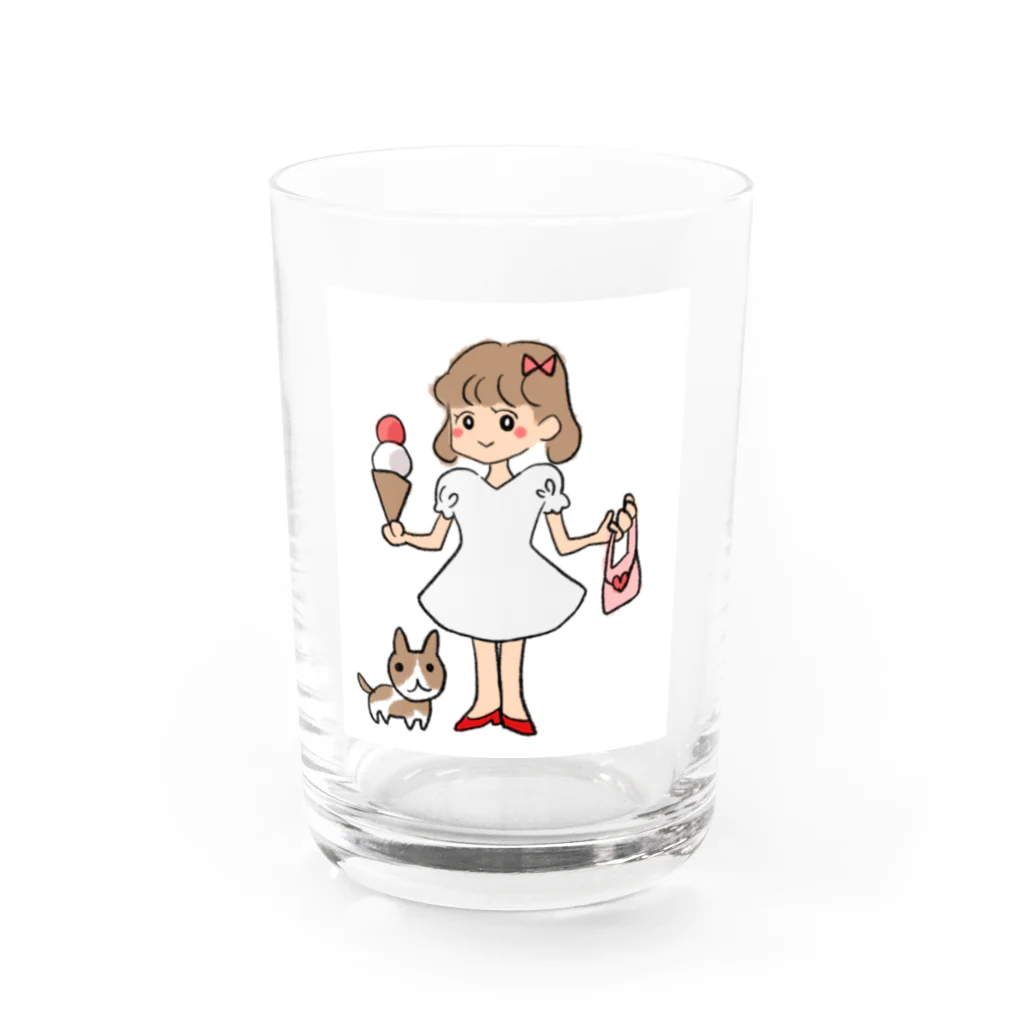 うめぼし商店のおさんぽ Water Glass :front