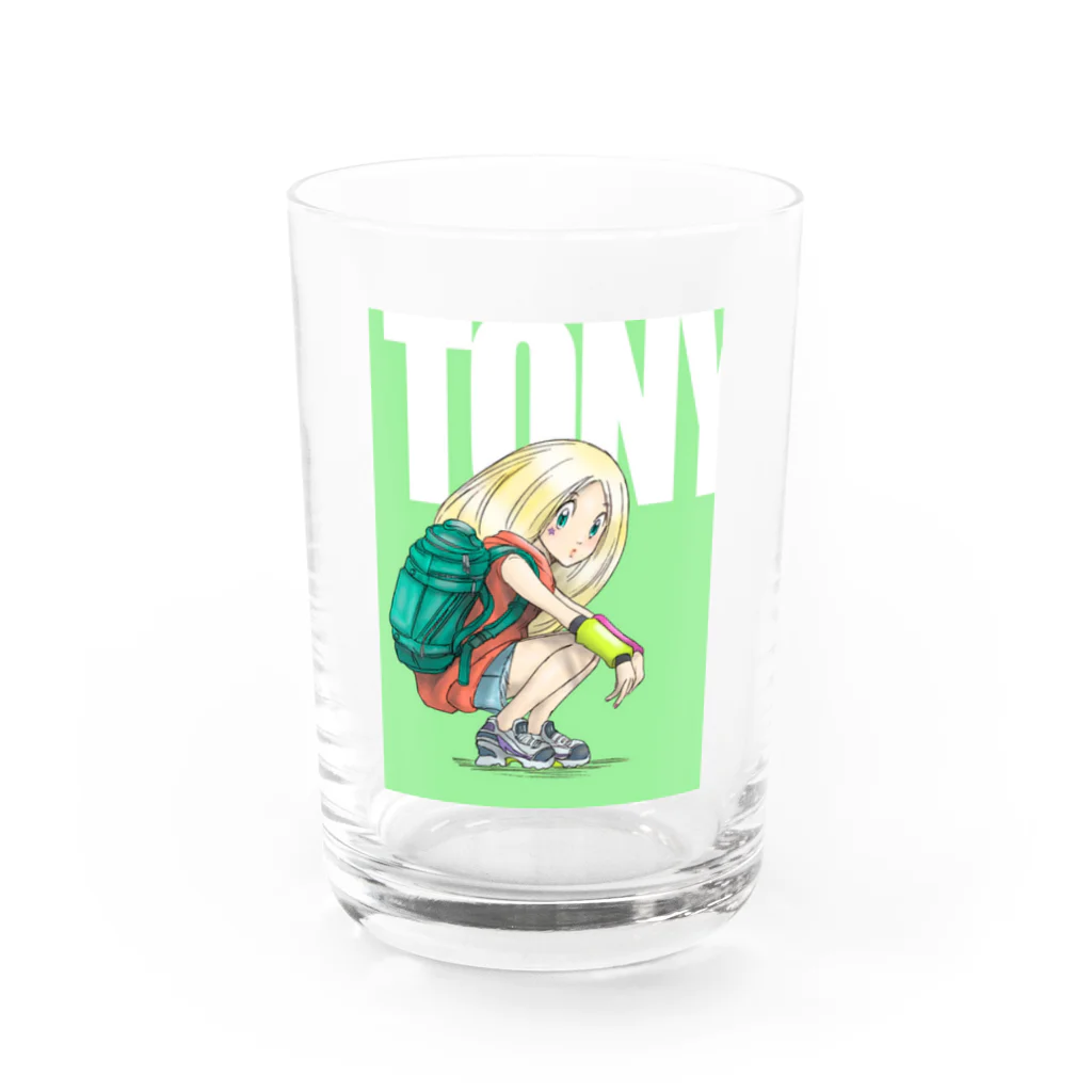 nekoのグッズスタジオの緑のトッコちゃん Water Glass :front