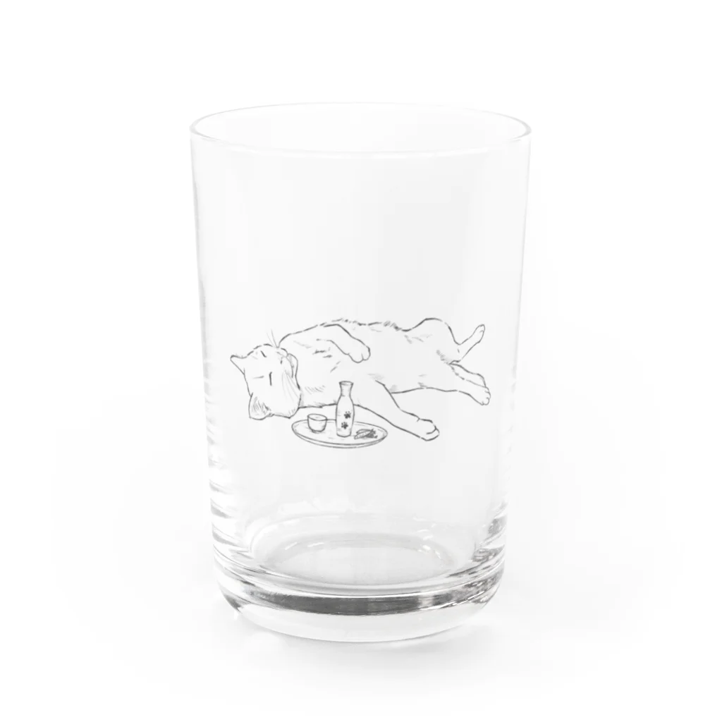 はるさめ商店の酔猫 Water Glass :front