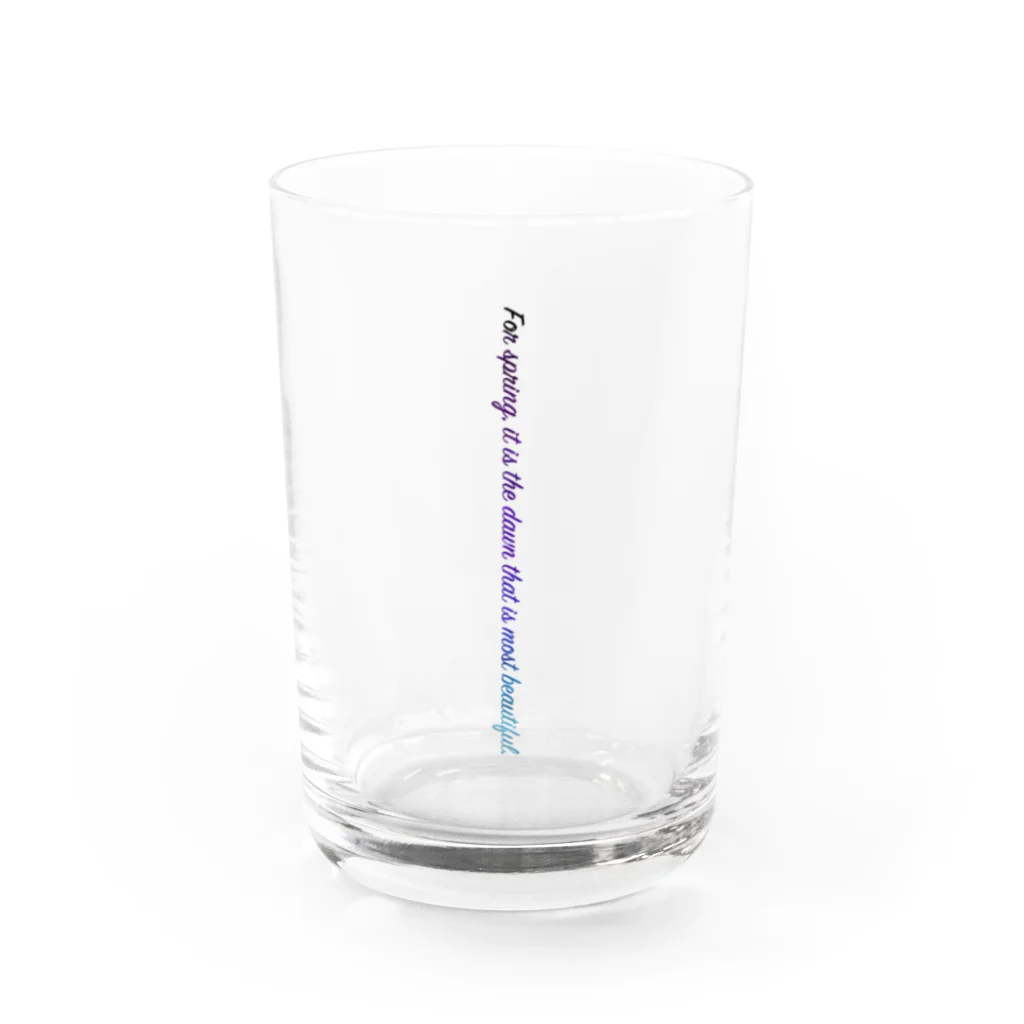 Snow Tailの春はあけぼの Water Glass :front