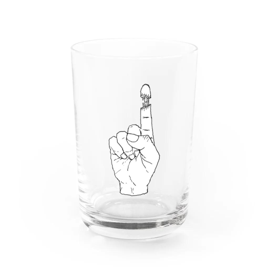 aaaaiWORKSのおみせの右手人差指神経断裂しました Water Glass :front