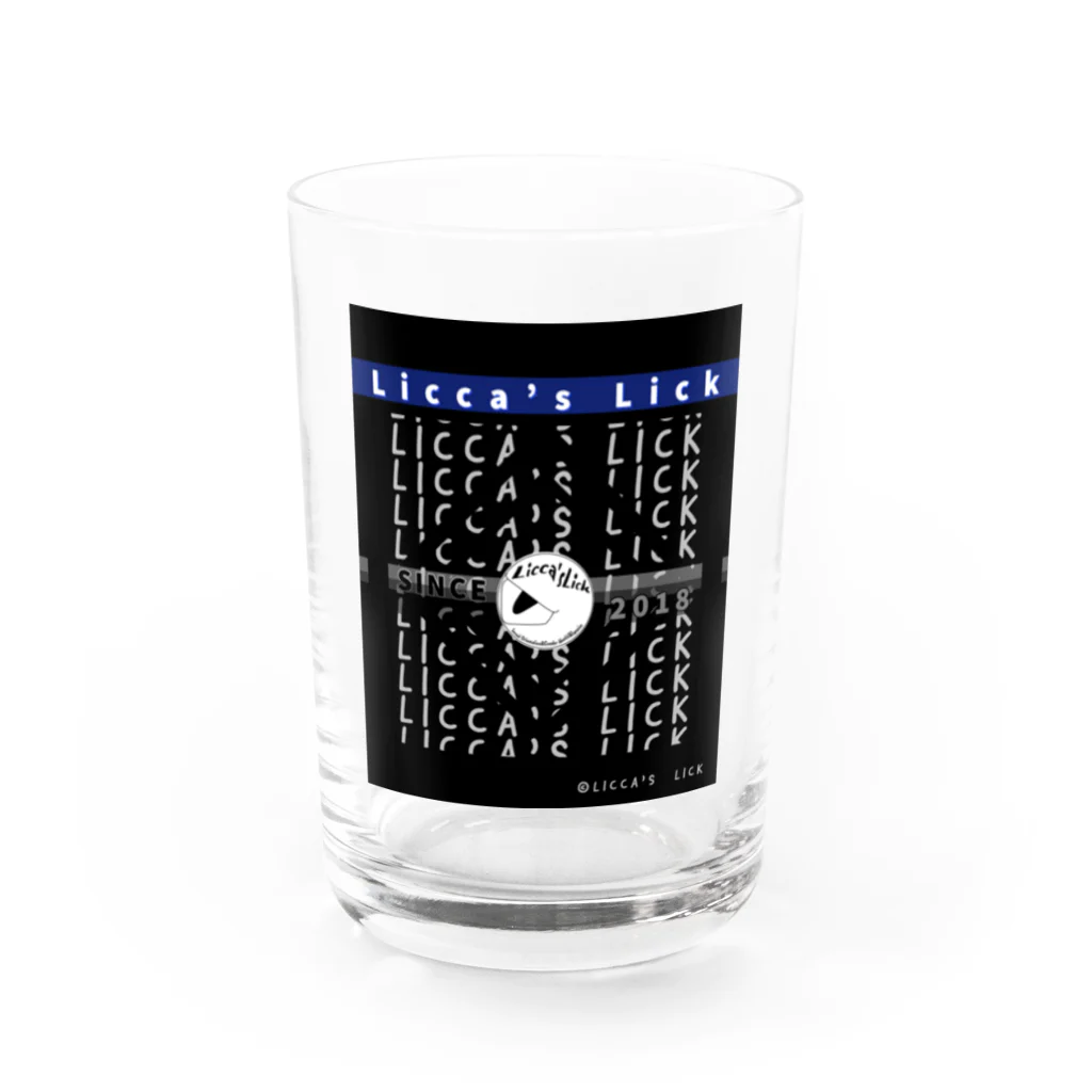 Licca's Lickのリッカーズロゴ&文字 Water Glass :front